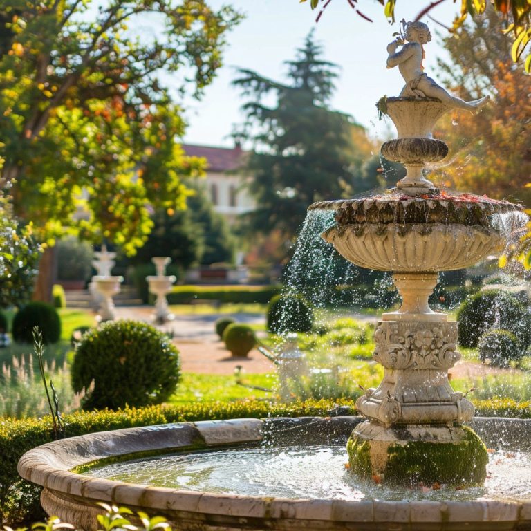 Изящество и элегантность: как фонтаны со статуями преображают сад или парк